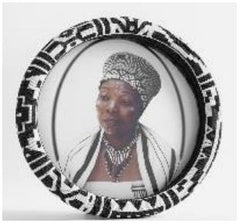 Oversize Thando Circle Picture Frame Black and White round photo frame home décor geometric african design handmade for men's and women's