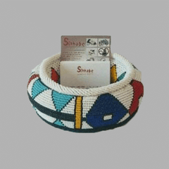 Small-Thando Circle Holder geometric jewelry handmade african design home décor in multi color
