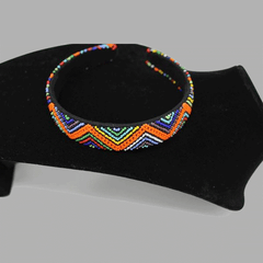 Thick Beaded Hairband geometric jewelry handmade african design for women and girls