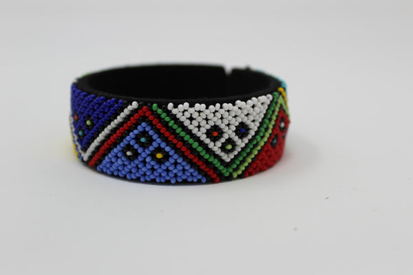 Beaded Bangle free size African jewelry  bracelet african bangles  handcrafted for women and girls in green purple red yellow multicolor design south african tradition jewelry