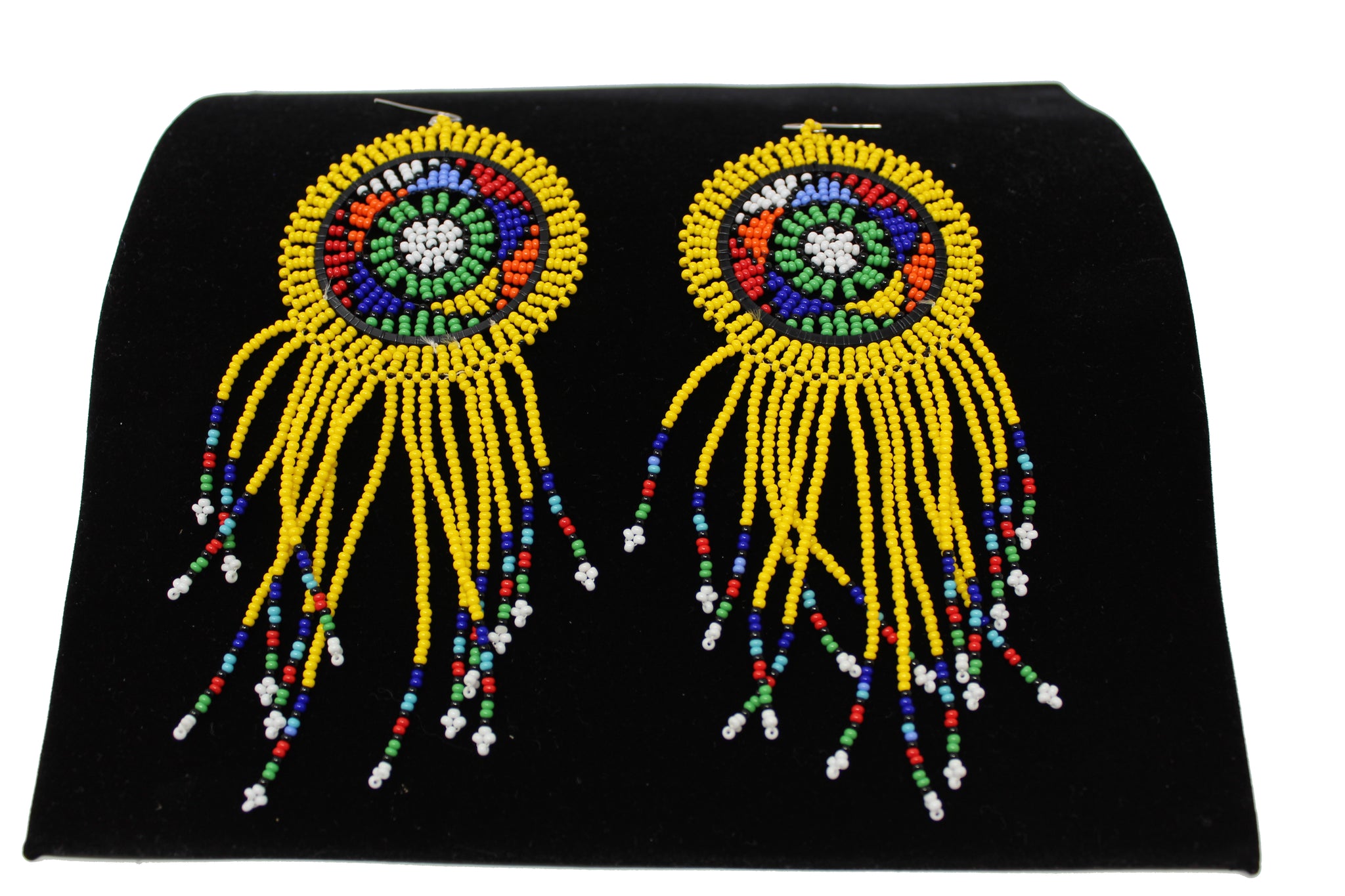Traditional Earrings-Yellowgeometric jewelry  handmade  african design  for women and girls