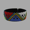 Beaded Bangle bracelet  african bangles handcrafted for women girls traditional south Africa red blue and white  