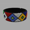 Beaded Bangle Free Size bracelet  african bangles red yellow blue and white multicolor design for women and girls traditional south african jewelry handcrafted