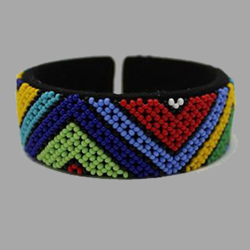 Beaded Bangle Free Size  african bangles handcrafted for women and girls in green purple red yellow multicolor design south african tardition jewelry