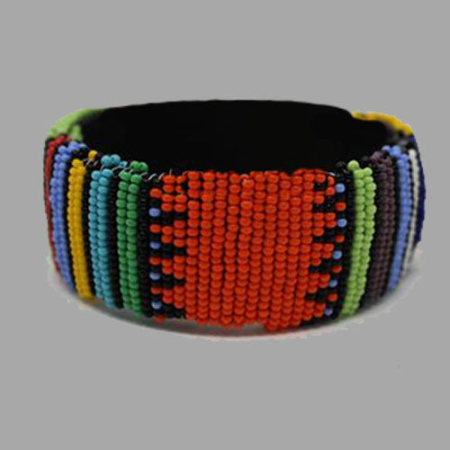 Beaded Bangle Free Size bracelet  african bangles handcrafted for women and girls in green purple red yellow multicolor design south african tradition jewelry