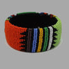 Beaded Bangle Free Size bracelet african bangles handcrafted for women and girls in green black red yellow multicolor design south african tradition jewelry
