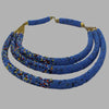 Contemporary Beaded Necklace  design beading patterns for women and girls Blue and multicolor south african tradition jewelry