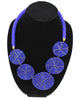 Zulu- 5 Disc Elegant Necklaces in warm and vivid colors handmade  african design  for women and girls