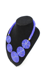 Zulu- 5 Disc Elegant Necklaces in warm and vivid colors handmade  african design  for women and girls