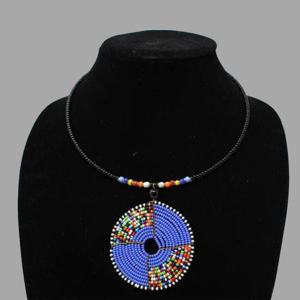 oval wrap necklace handmade  geometric jewelry  african design  for women and girls