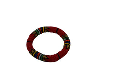Red & Gold-Thick Rolled Braceletroll handmade  geometric jewelry  african design  for women and girls