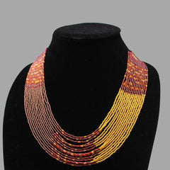 Swirling Beaded Elegant Necklace handmade african design for women and girls