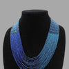 Swirling Beaded Elegant Necklace handmade african design for women and girls in blue