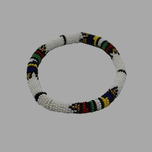 Thin Bangles-White-Large & Small geometric jewelry handmade african design for women and girls