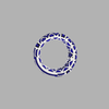 Thando Circle Mirror-Medium geometric jewelry handmade  african design for women and girls in blue a