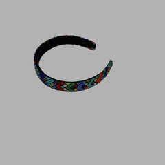 Thick Beaded Hairband geometric jewelry handmade african design for women and girls