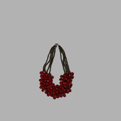 Red Coral Necklace handmade  geometric jewelry african design for women and girls