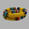 Yellow Thick Rolled Bracelet With Traditional Colors handmade  african design  for women and girls