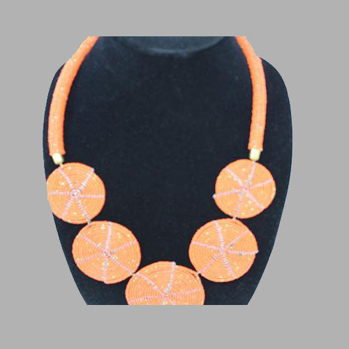 Zulu 5 Disc Elegant Necklaces In Warm & Vivid Colors handmade  african design  for women and girls