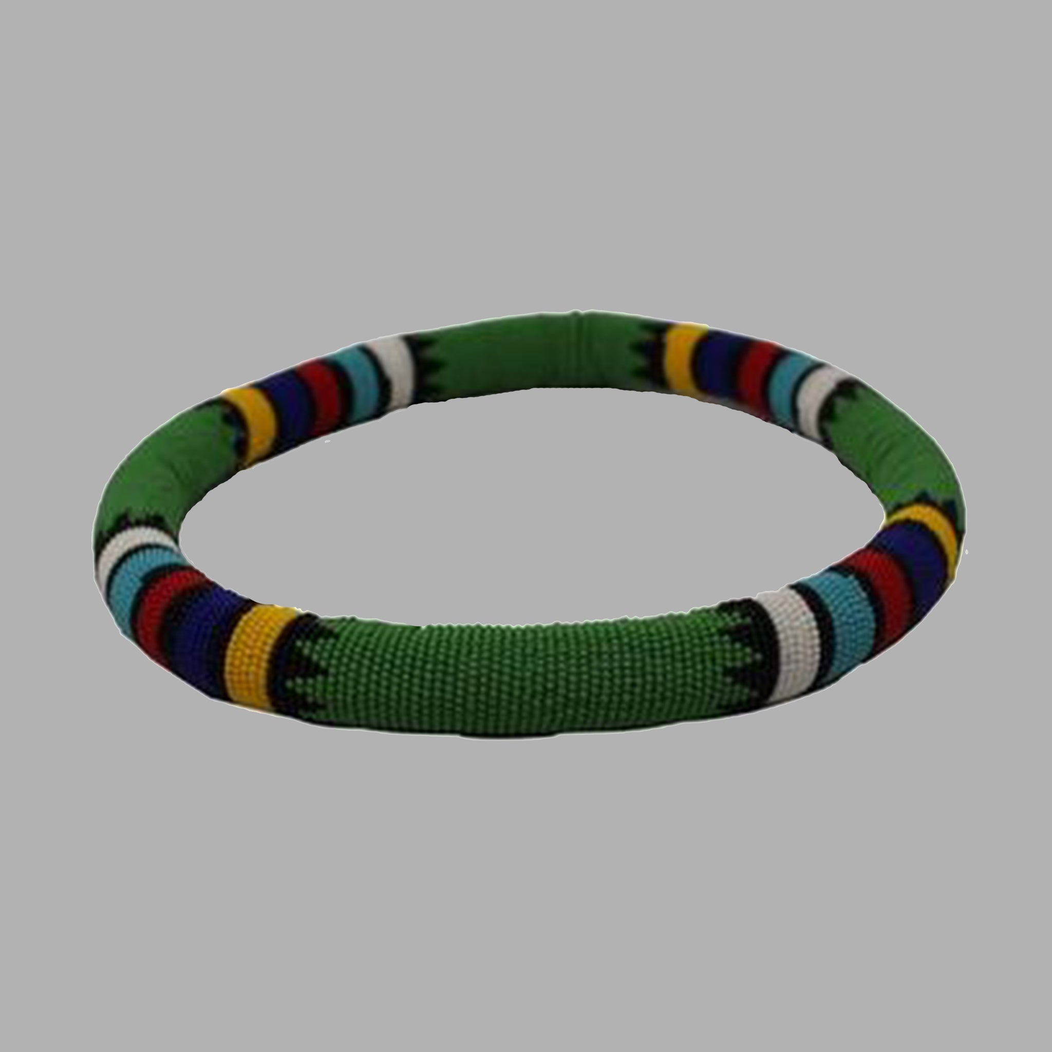 Zulu Thick Necklace-Green handmade  african design  for women and girls