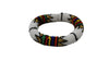 White & Gold Thick Rolled Braceletgeometric jewelry  handmade  african design  for women and girls